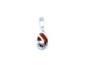 Silver Amber Swirl Pendant