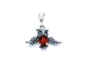 Silver Amber Owl Pendant