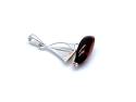 Silver Cherry Amber Yacht Pendant