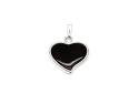 Silver Cherry Amber Heart Pendant