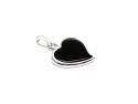 Silver Cherry Amber Heart Pendant