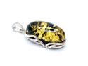 Green Amber Oval Fancy Pendant