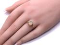 9ct Fire Opal & Diamond Ring