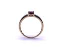 9ct Yellow Gold Garnet & CZ Ring