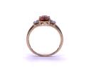 9ct Yellow Gold Garnet & CZ Ring