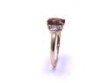 9ct Yellow Gold Garnet & CZ Ring