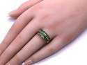 9ct Chrome Diopside & Diamond Ring