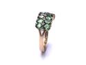 9ct Chrome Diopside & Diamond Ring