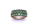 9ct Chrome Diopside & Diamond Ring