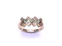 9ct Green Sapphire & Purple CZ Ring