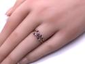 9ct Ruby & CZ Crossover Ring