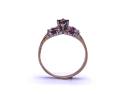 9ct Ruby & CZ Crossover Ring