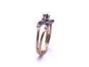 9ct Ruby & CZ Crossover Ring