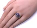 14ct Tanzanite & Diamond Cluster Ring