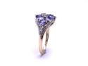 14ct Tanzanite & Diamond Cluster Ring