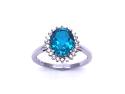 9ct Quartz Triplet & White Topaz Ring