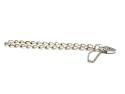 Silver Curb Padlock Charm Bracelet