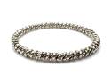 Silver Solid Twisted Bangle 65mm