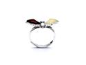 Silver Multi Amber Bat Ring