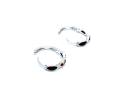 Silver Multi Amber Huggie Hoop Earrings