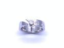 18ct White Gold Diamond Band Ring