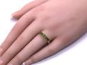 9ct Chrome Diopside 5 Stone Ring