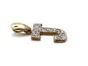9ct Yellow Gold CZ Initial 'J' Pendant