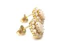 18ct Opal Cluster Stud Earrings 12x14mm