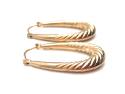 9ct Yellow Gold Oval Hoop Earrings