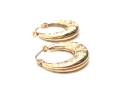 9ct Yellow Gold Patterned Hoop Earrings