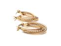 9ct 3 Strand Hoop Earrings 21x11mm