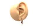9ct 3 Strand Hoop Earrings 21x11mm