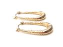 9ct Yellow Gold Oval Hoop Earrings