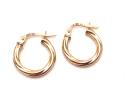 9ct Yellow Gold Twisted Hoop Earrings