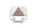 Silver Pyramid Ring Size P