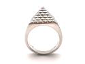 Silver Pyramid Ring Size P