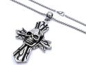 Stainless Steel Skeleton Cross Pendant & Chain