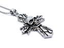 Stainless Steel Skeleton Cross Pendant & Chain
