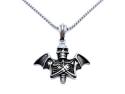 Stainless Steel Wing Skeleton Pendant & Chain