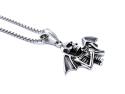 Stainless Steel Wing Skeleton Pendant & Chain