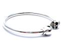 Silver Skull Torque Bangle
