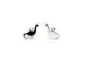 Silver Dinosaur Stud Earrings