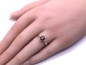 9ct Yellow Gold Garnet & Diamond Ring