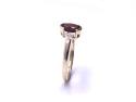 9ct Yellow Gold Garnet & Diamond Ring