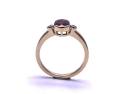 9ct Yellow Gold Garnet & Diamond Ring