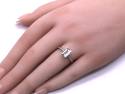 9ct Yellow Gold Aquamarine & Diamond Ring