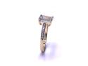 9ct Yellow Gold Aquamarine & Diamond Ring