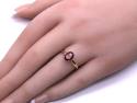 9ct Yellow Gold Garnet Solitaire Ring