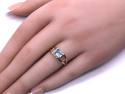 9ct Yellow Gold Blue Topaz Solitaire Ring