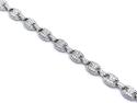 Silver CZ Marine Link Bracelet 8 Inch